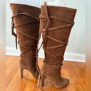 Vince Camuto Brown Suede Heeled Boots